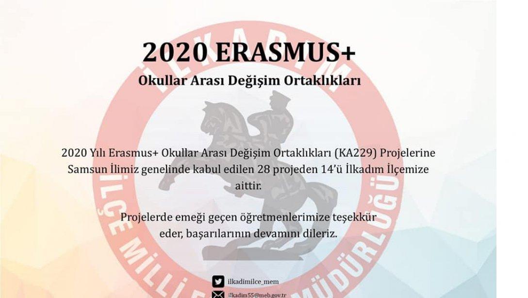 İlkadım İlçemiz 2020 Yılı Erasmus+ Okullar Arası Değişim Ortaklıkları (KA229) Projeleri